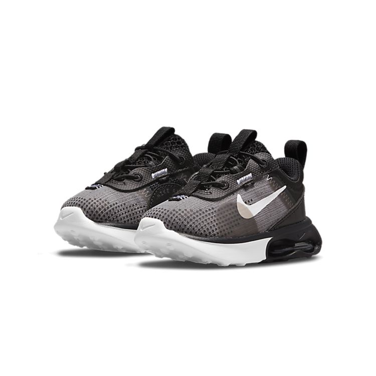 Nike Air Max 2021 TD DB1110-001 Toddler Black Iron Grey White Slip-On Sneakers