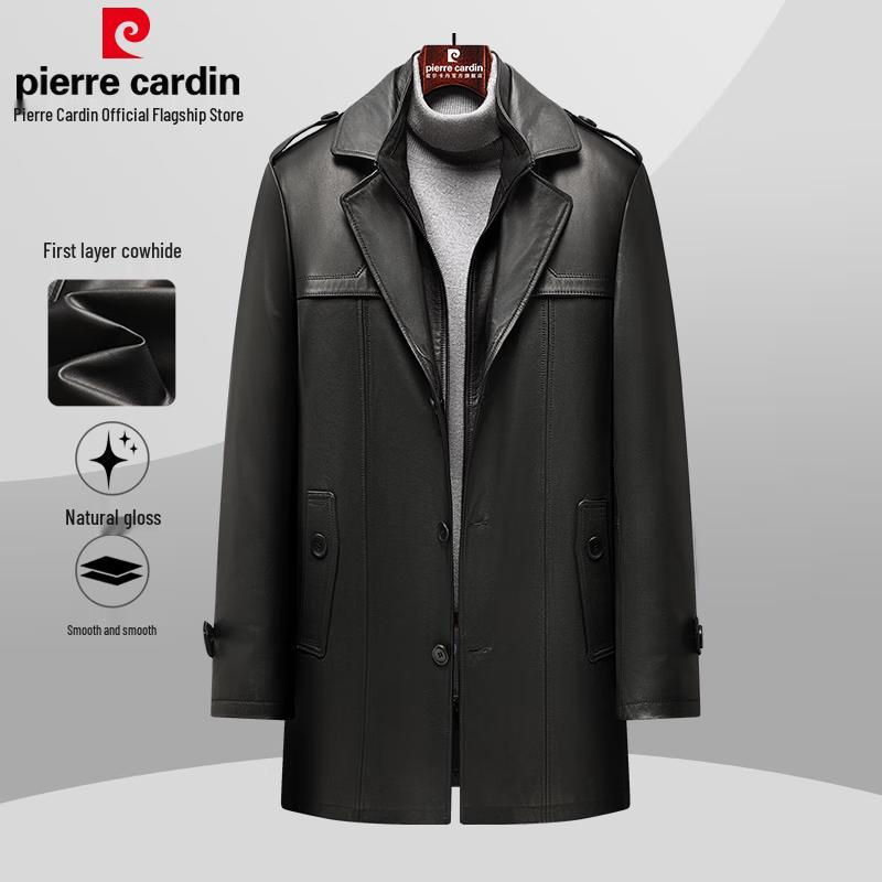

Pierre Cardin Men s Genuine Leather Jacket 3XL (56)