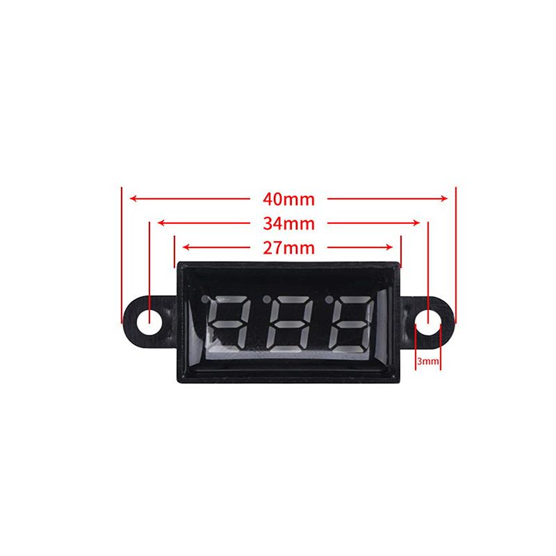 Dc 3.0V-30.0V Digital Car Voltmeter Automotive Voltage Meter Waterproof 12V Led Display Voltage Monitor Tester Motorcycle Car