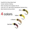 6/8PCS 2Sizes Bead Head Caddis Larva Nymph Fly Realistic Scud Bug Worm for Trout Grayling Fishing Lures (Barbed Hook, Fast Sinking)