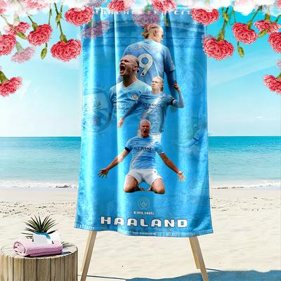 1pc Erling Haaland Beach Towel, Outdoor Beach Towel Ideal Beach Necessities and Vacation Items