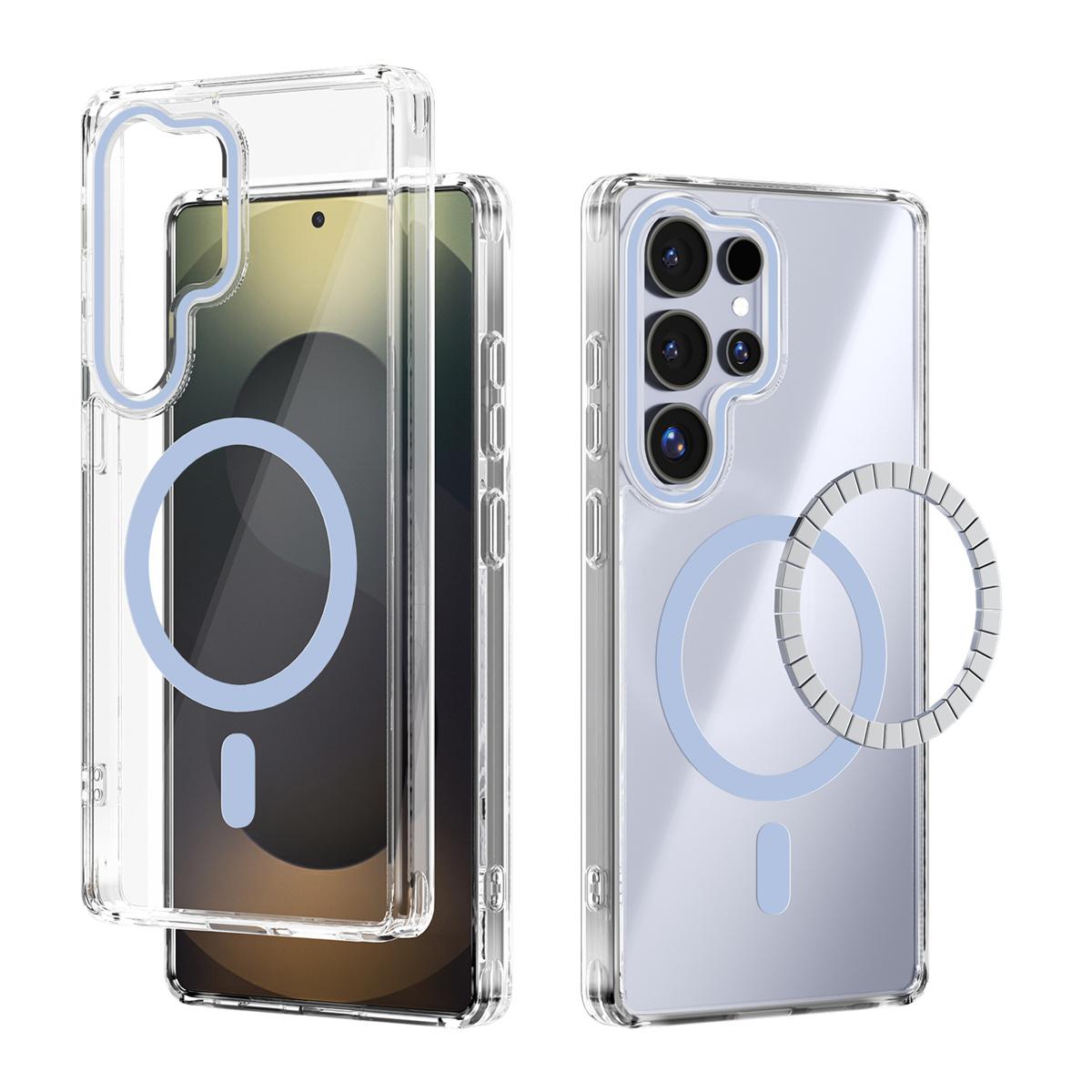 

For Magsafe Magnetic Phone Case for Samsung Galaxy S25 Edge S25 Ultra S25 Plus A07 A17 Shockproof Transparent Hard Cover Soft Galaxy S25 Edge
