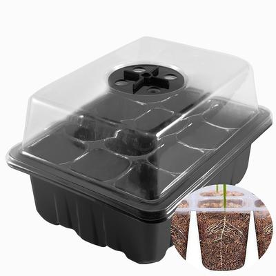 Plateau de démarrage de semis à 12 alvéoles avec dôme d'humidité Plateau de démarrage pour la germination des plantes Plateau de propagation de succulentes pour la croissance des plantes