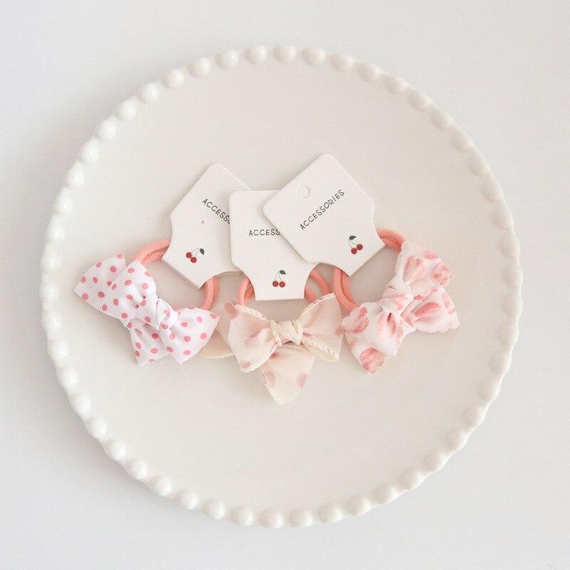 Retro-Haarband-Set für Kleinkinder und Mädchen mit Schleife, elastisches Haarseil, 6-teilig, europäischer Stil, hübscher und süßer Prinzessinnen-Haarschmuck