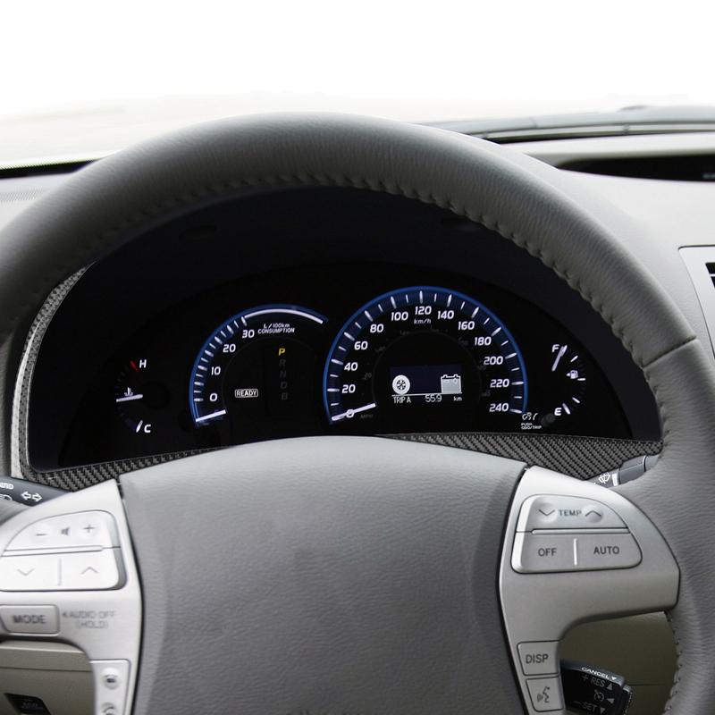For Toyota Camry 2007-2011 Real Carbon Fiber Stickers Trument Speedometer Panel Cover Car Accessories Interior Decorative