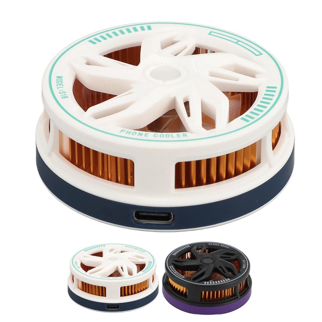 Phone Cooler 15W Magnetic Adsorption Quiet Portable Cell Phone Radiator Cooling Fan for Gaming Live 