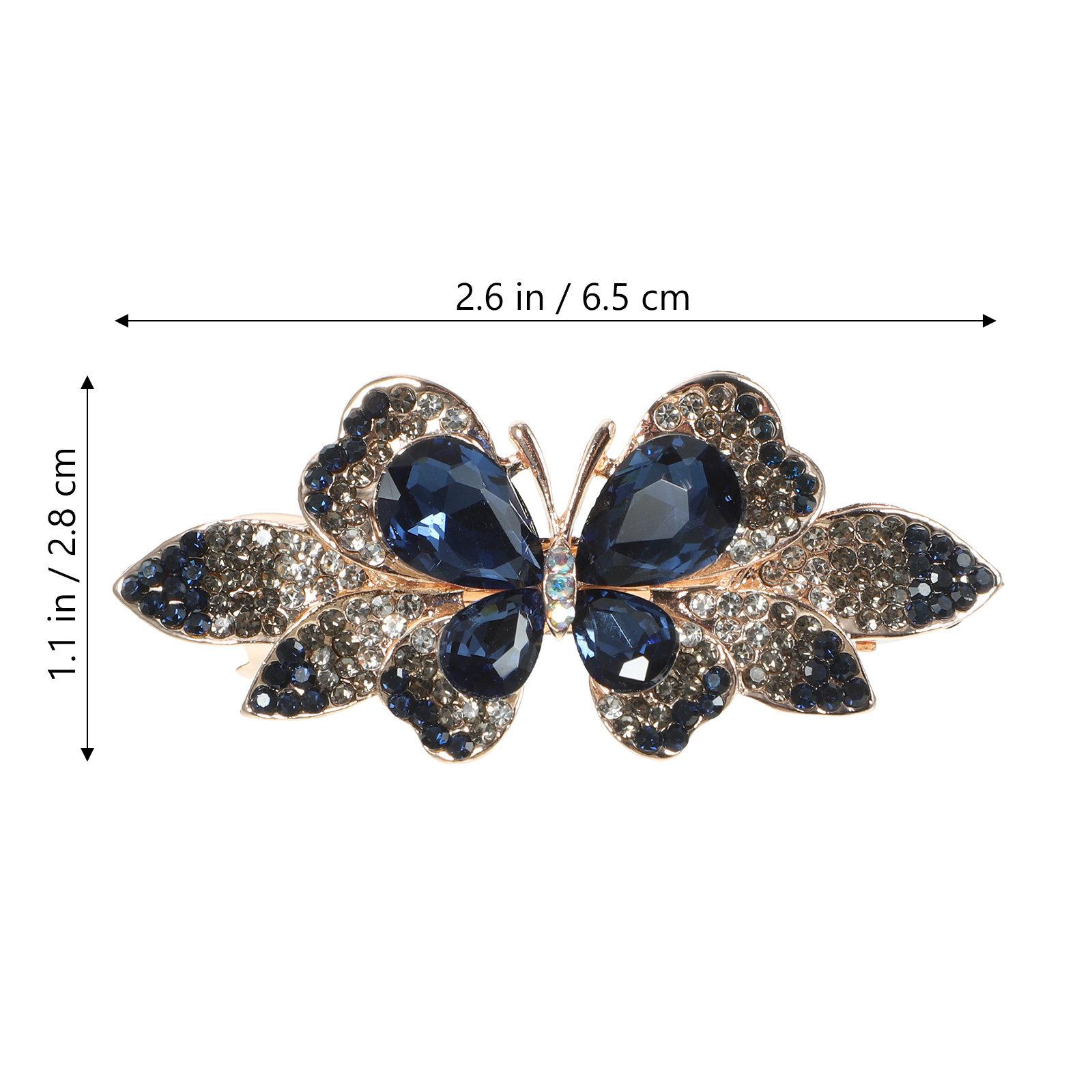 

Rhinestone Butterfly Hair Clip Metal Barrette Delicate Hairpin Women Bridal Wedding Party Prom Hair Accessories