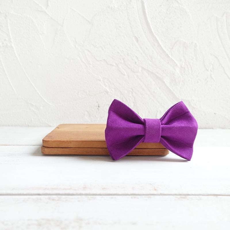 Purple Velvet Cat Collar with Unique Design - UCC-029