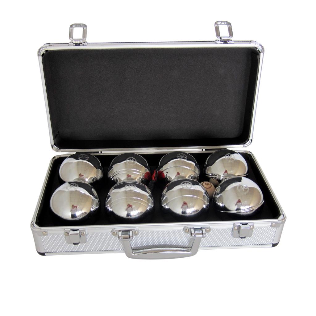 Petanque Set Master 8 Chrome Fipjp Balls + Aluminum Cover