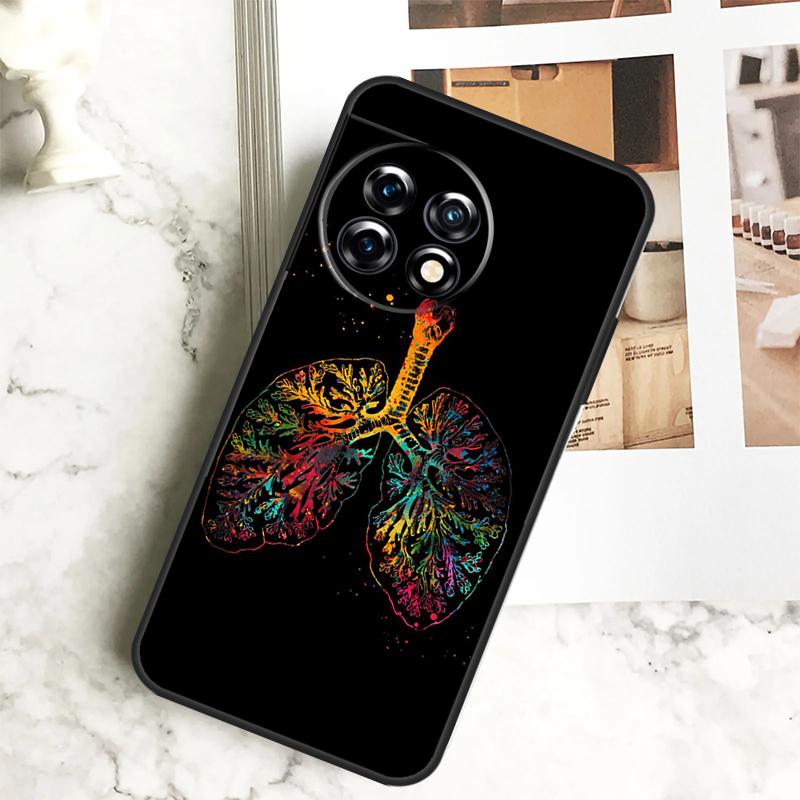 Human Heart Brain Lungs Case For OnePlus 12 12R 11 9 10 Pro 10R 9R 8T 10T Nord CE 2 3 Lite 2T N10 N20 N30 CE4 Cover