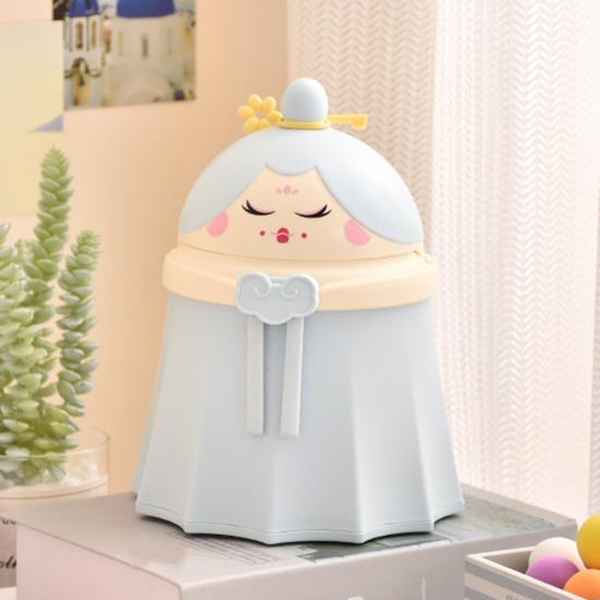 Garbage Can Princess Shape Office Bathroom Car Hotel Deskside Small Trash Can Compact Desktop Waste Bin