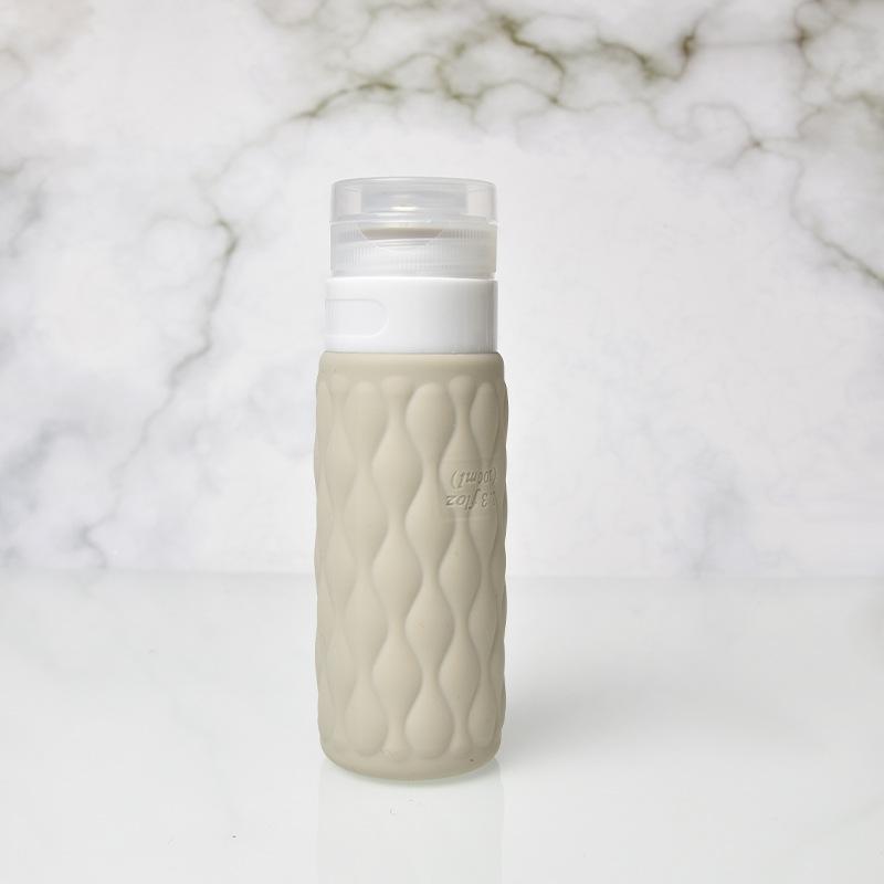 100ml Travel Refillable Bottle Leak Proof Silicone Sleeve Portable Empty Container for Toiletries Shampoo Conditioner Lotion