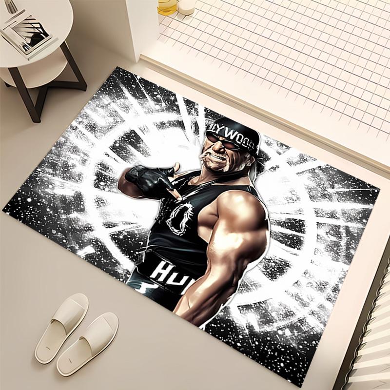 1pc Hulk Hogan1 Print Area Rug - Soft, Washable Non-Slip Indoor Mat, Living Room, Home Office Decorative Rug,Office Decorative