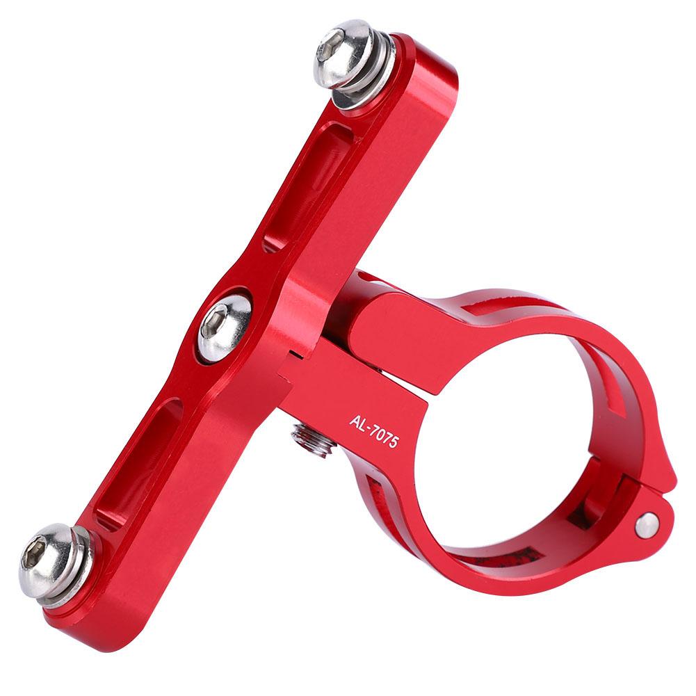 Aluminium Alloy Extension Adapter for Bike Water Bottle Clamp Cage Holder (Red)