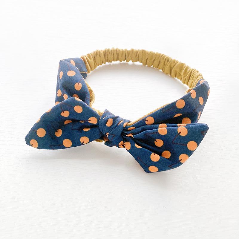 

Корейские милые детские повязки на голову с кроличьими ушками и бантом в горошек, аксессуары для волос, головные уборы, украшения HC 48 - 52 cm