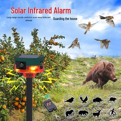Outdoor Solar Alarm Siren with Infrared Motion Detection and Remote Control