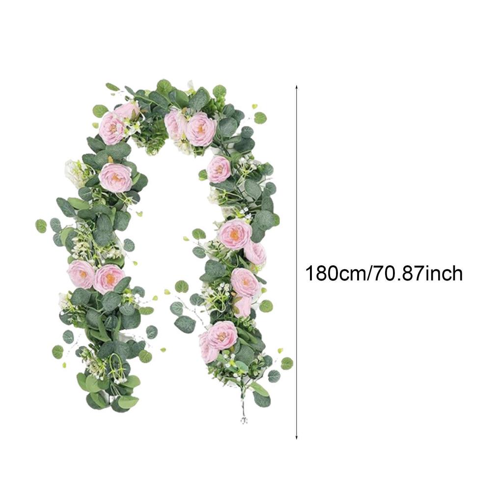 Floral Vines Greenery Garland Artificial Eucalyptus Flowers Wedding Party Table Decor for Arch Wall Fireplace Backdrop Ornament