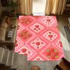 Pink Red Raspberry Area Rug Sweet Fruit Heart Pattern Bathroom Floor Carpet Non-Slip Washable Doormat for Entryway Kitchen