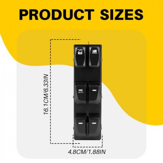 Master Power Window Switch for 2010-2015 Hyundai Tucson 2.0L 2.4L Driver Side EA