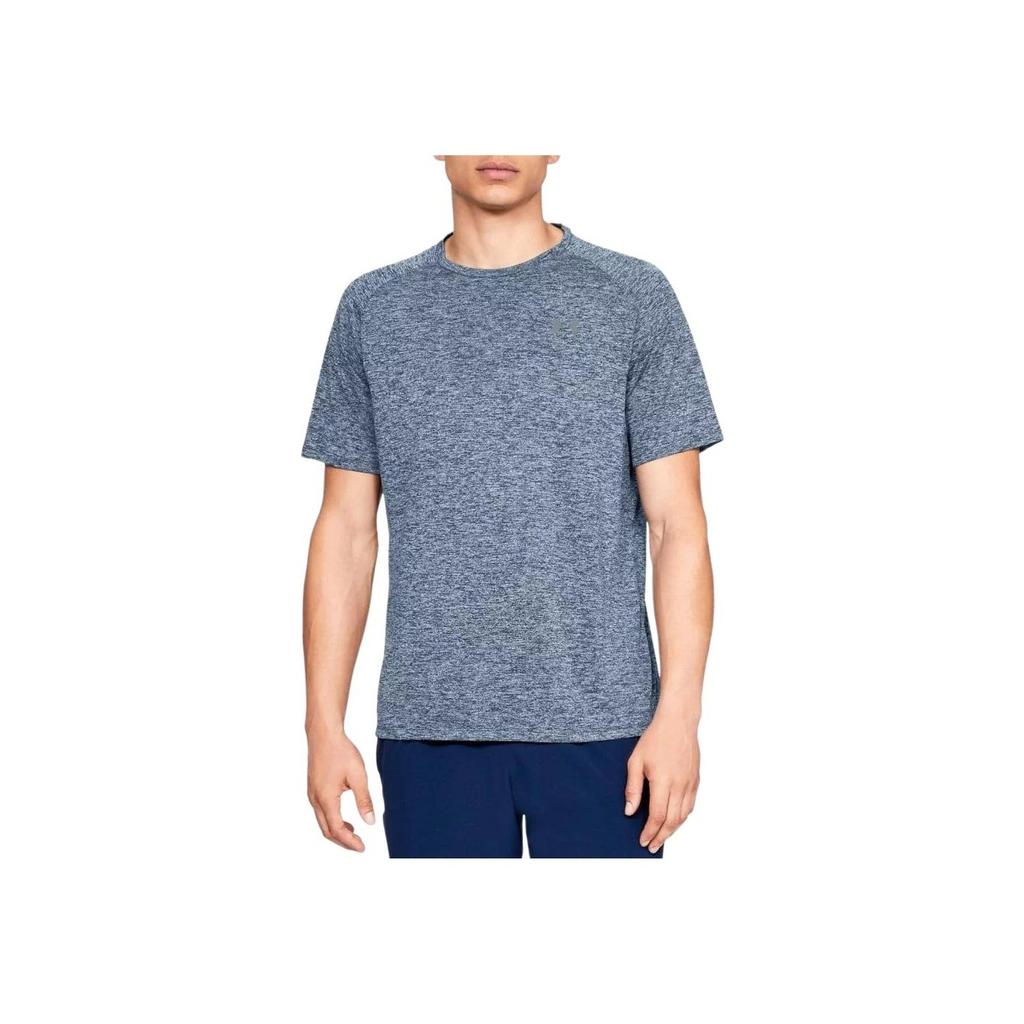Under Armour Tech 2.0 Training Sports Quick-Dry Loose Short Sleeve T-Shirt Men Tops Grey Blue 1326413-409