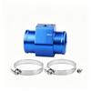 Water Temperature Sensor Tee Adapter Blue Aluminum Alloy 38mm Hose