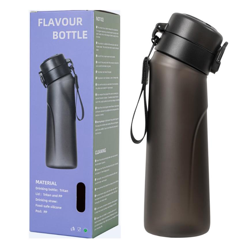 Scented 750ml Sports Water Bottle with Flavor Ring and Straw