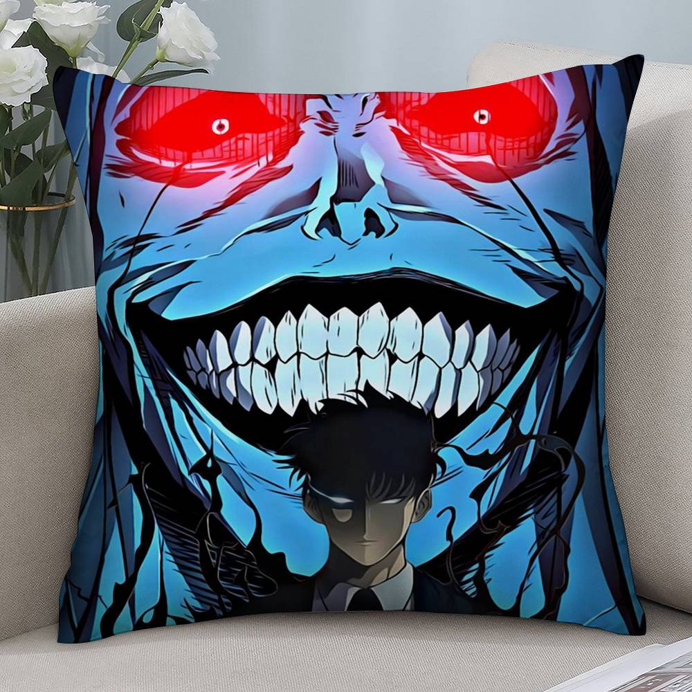 Hot Anime S-Solo Leveling Pillow Case Short plush Double-sided Print Square Throw Pillow Covers Sofa Home Cushion Decor