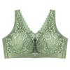 Wireless Lace Push-Up Bra Non-Wired, Large Size, Seamless, Comfortable Side Support, Floral Pattern, Contrast Lace Detail