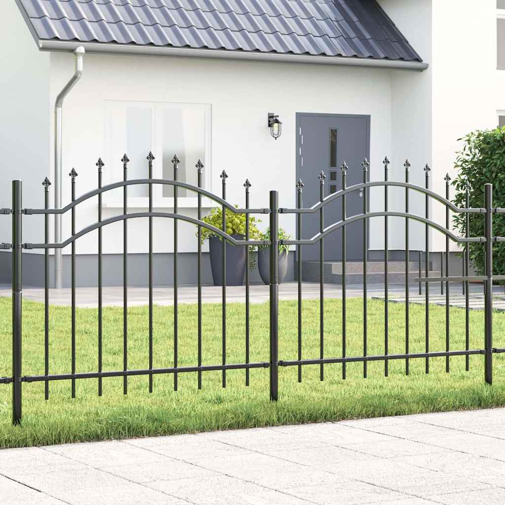 Garden Fence Woerden Gray 240 x 140 cm Powder Coated Steel