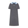 SELLY'S V-Neck Collar Striped Knit Dress_I6B-Cop050