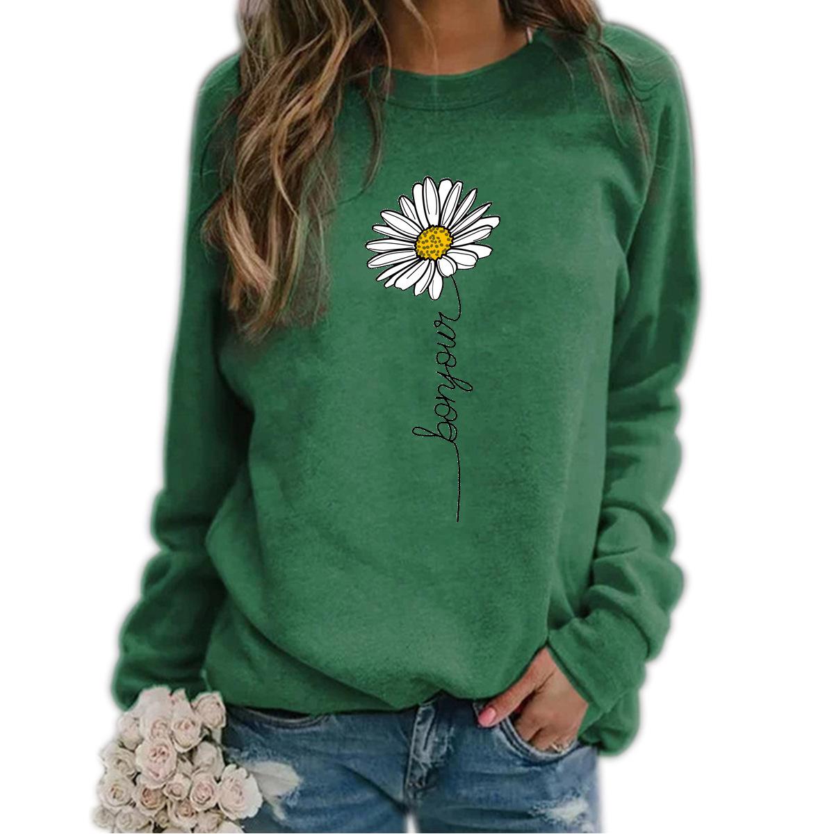 

Винтажные пуловеры с принтом подсолнечника, женские рождественские повседневные свободные тонкие толстовки с капюшоном, женская 3d толстовка 5XL