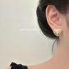 Fresh Tulip Heart Stud Earrings: Elegant and Versatile Women's Fashion Accessory