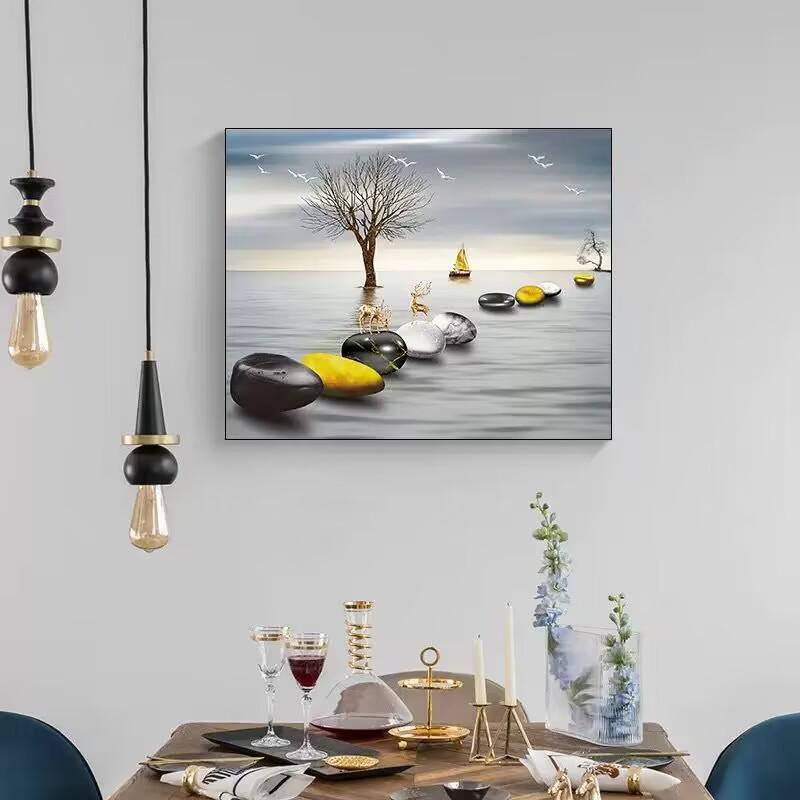 Modern Minimalist Decorative Cover for Electrical Switch & Meter Box - Wall Art for Restaurant
