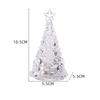 Mini Christmas Tree Night Light Transparent Acrylic Luminous Desktop Decor Small Gift Home Decoration