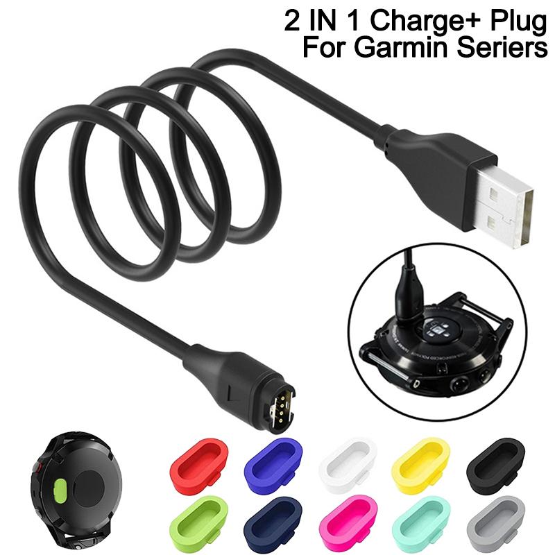 Portable USB Charger Cord For Garmin Watch Fenix 7 7S 7X 6 6S 6X 5 5X 5S Forerunner 945 935 245 255 Charger Dock With Dust Plug
