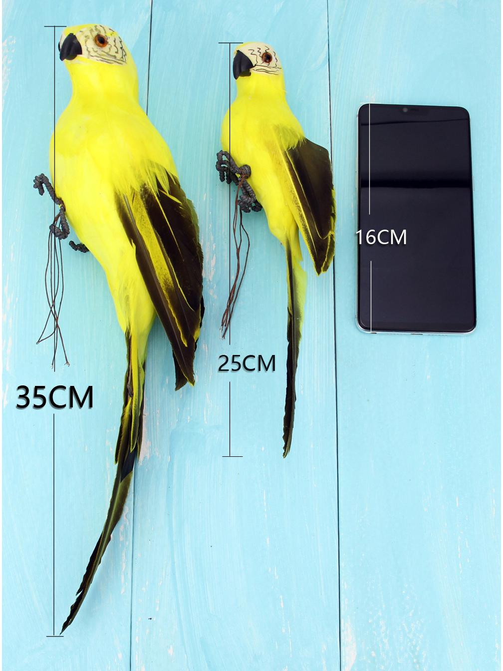 

Зеленый макао, имитация птицы из перьев для декора сада, 25 см и 35 см 35CM Parrot