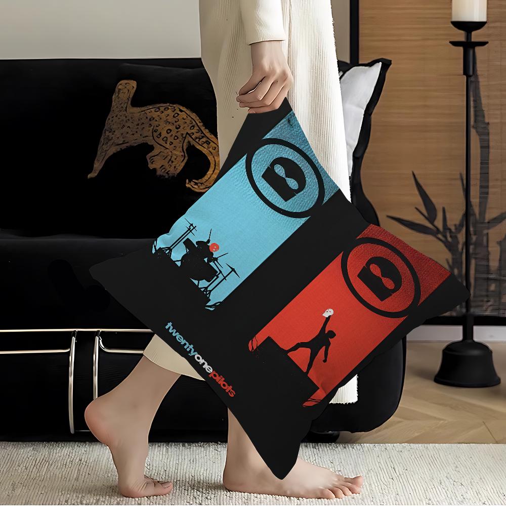 T-Twenty O-One Pilot Pillow Cushion Cover Pillowcase Living Room Sofa Home Decor Customized