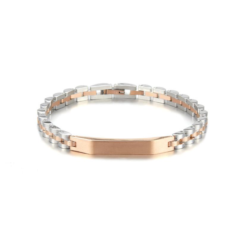 European and American fashion chain, trapezoidal curved strap bracelet, adjustable for women, titanium steel bracelet, bracelet does not fade