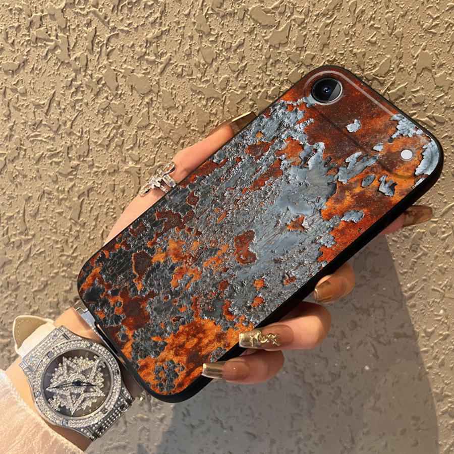 Retro Rust Case for Apple iPhone 17 Pro Max 16 11 14 XR XS MAX Air 12 15 Pro 7 8 13 Funda Phone Cover