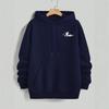 Little Wave Chest Printed Hooded Sweater Women's Casual Loose Oversize Pullover Hoodie