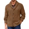 Men's V-Neck Knit Button-Front Cardigan Jacket