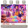 2D Flat Party Backdrop Banner - Anime Style Character with Happy Birthday Glitter Text, Polyester Photo Background for Birthday, Stage & Cafe Decor