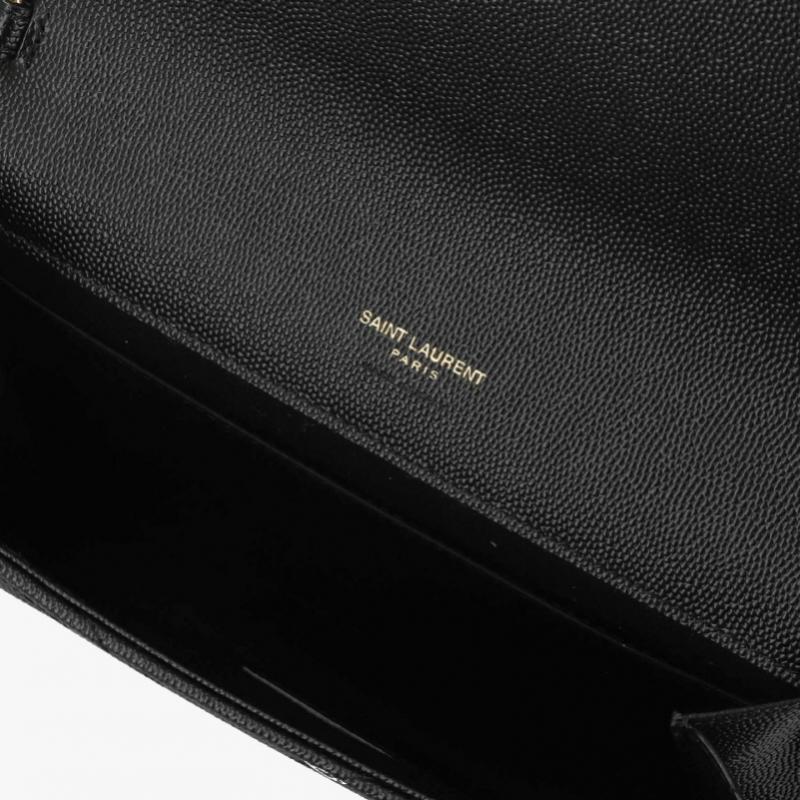 Saint Laurent Cassandra Monogram Matelassé Steppung Gold Clutch Tasche Bow01 1000