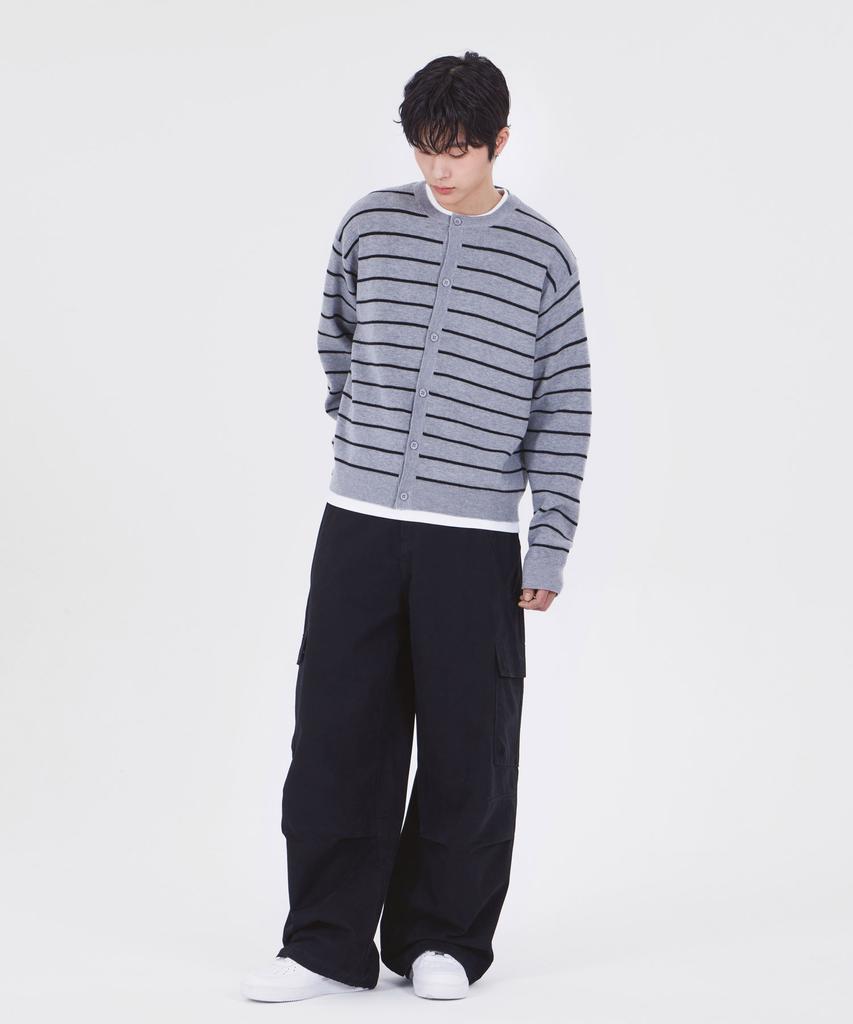 GLW Washed Pocket Parachute Cargo Pants Black