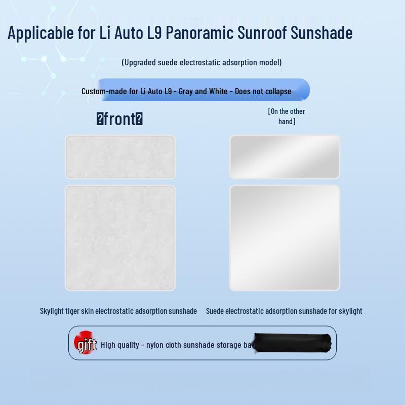 2022 L9 Sunroof Electrostatic Sunshade: Heat Insulation & Privacy Shield