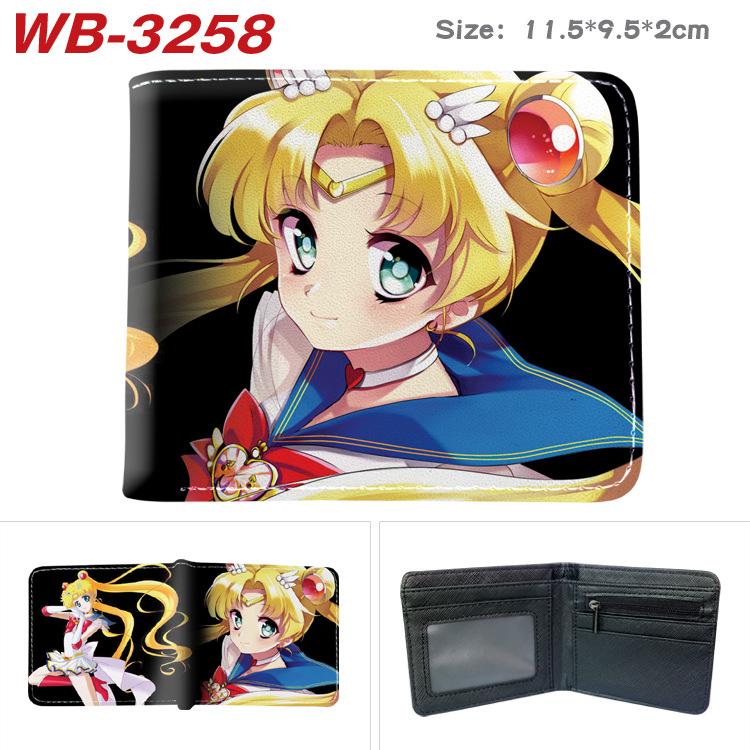 Sailor Moon Coin Purse Full Color Print Short Card Holder Anime Wallet for Men Women 1pcs