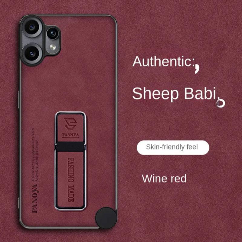 Sheepskin Leather Case for Nothing CMF Phone 2 Pro Case for CMF Phone2pro Luxury Matte Silicone Bumper Stand Holder Back Cover