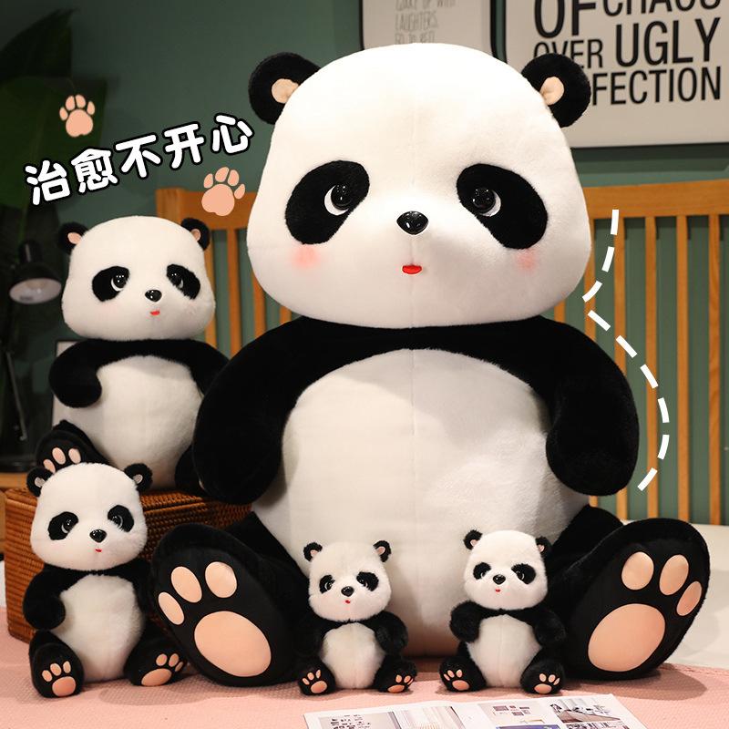 Lindo Peluche de Panda Gigante Sentado Muñeca para Niños Muñeca Dormilona Tesoro Nacional Panda Gigante Muñeca de Trapo Niña