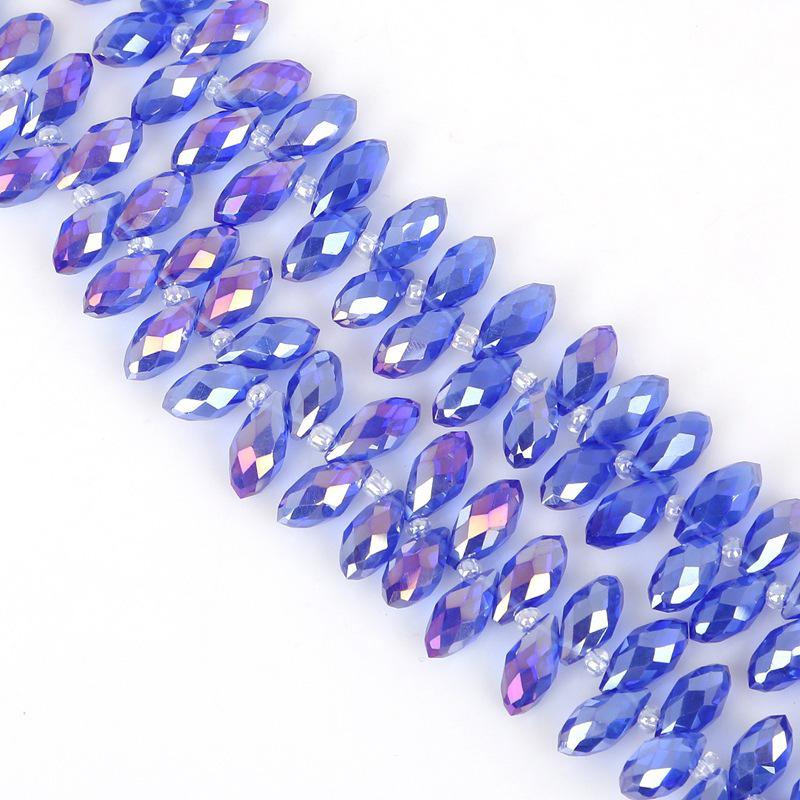 6x12mm Glas Kristall Perlen mit horizontalem Loch für DIY Schmuck & Ohrringe