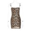European and American Sexy Hot-selling New Fashion Leopard Print Print Street Style Nightclub Versatile Suspender Bead Dress Women's Clothing